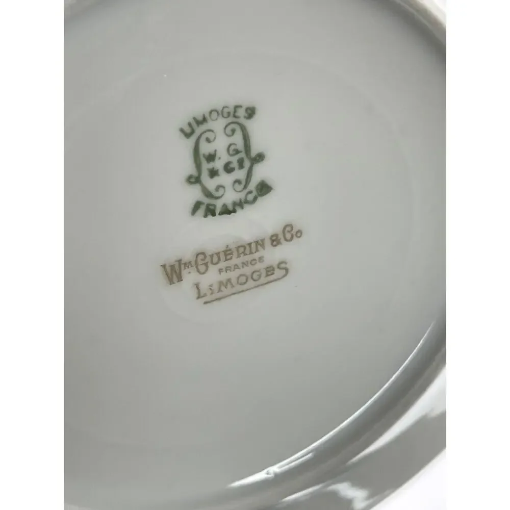 Limoges Wm.‎ Guerin & Co France Bread Plates Dessert Plate Set of 4 Vintage
